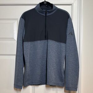 Adidas Men's Blue/Gray Half-Zip Pullover